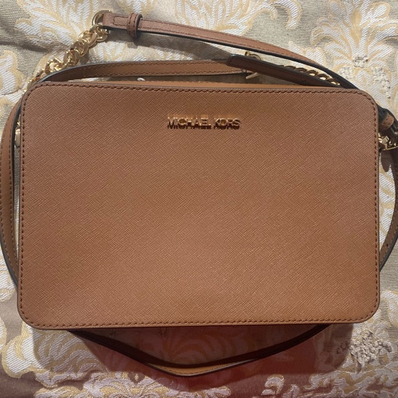 Michael Kors Jet Set Item Large East West Zip Crossbody Leather light brown - Picture 7 of 7